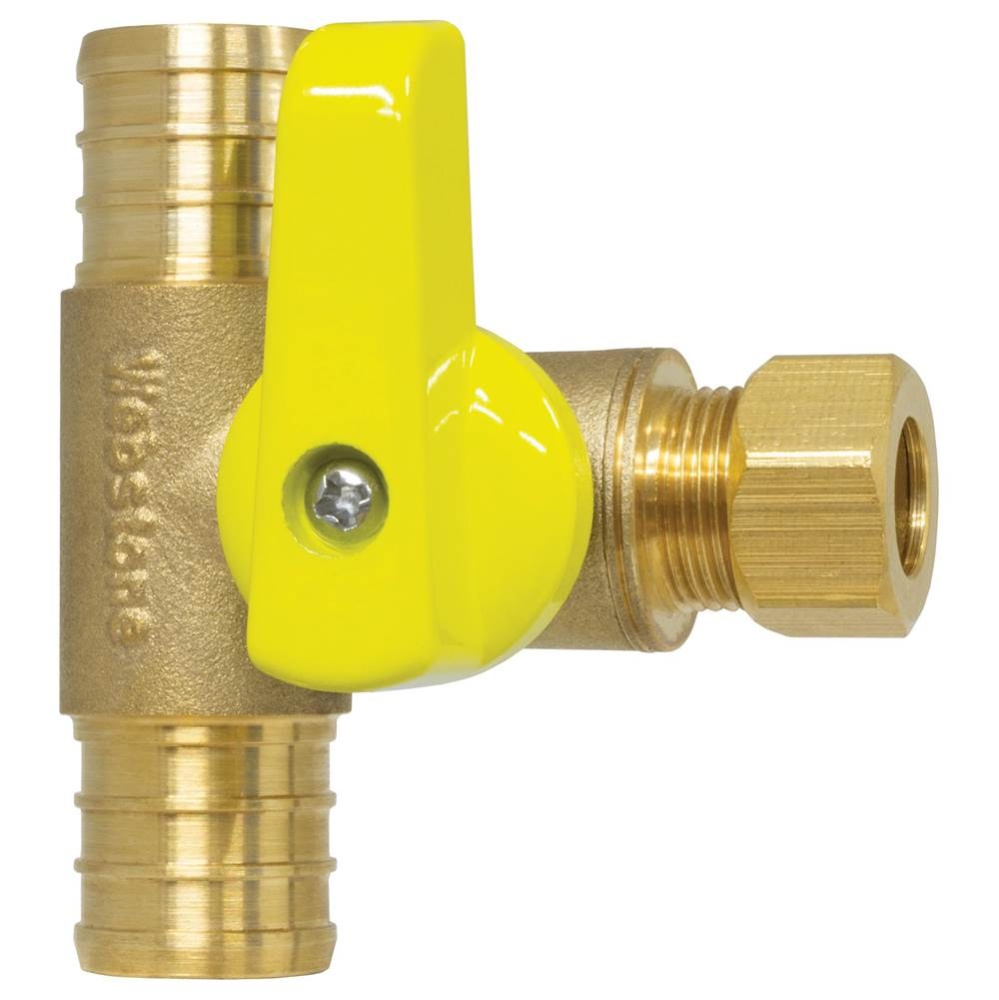 3/8 OD COMP BV X 1/2 F1807 PEX RUN T-VLV