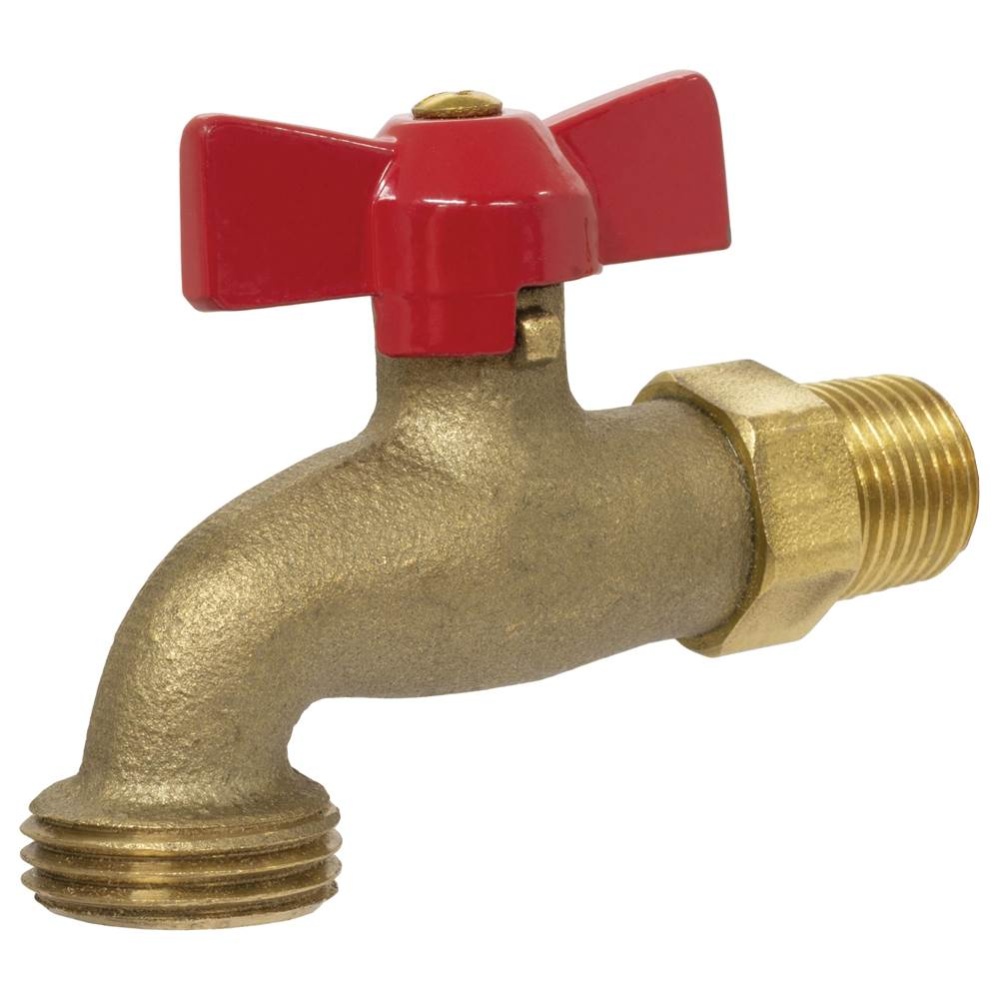 1/2 MIP LF HOSE BIBB W/BL VLV ACTION