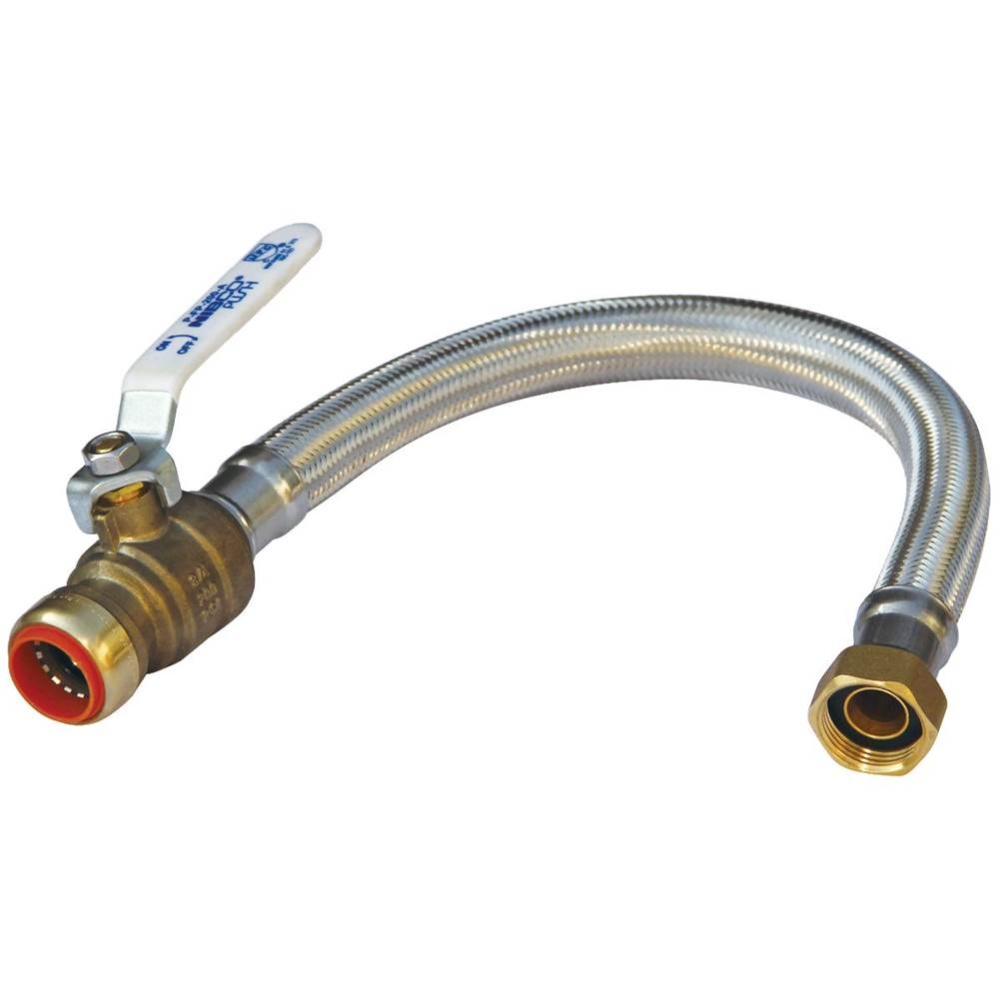 1/2 B Valve/Push X 3/4 FIPx18 Water Hose