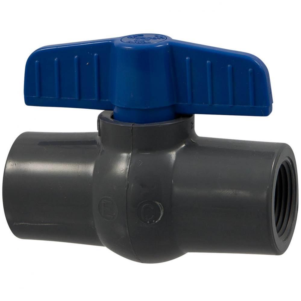 T45CE-V 11/2 THD PVC BALL VALVE