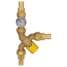 Nibco H-73203W-Y-TG - 3/4 Pex F1960 Y-Tmv With Ck & Temp Gauge