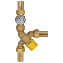 Nibco H-75204W-Y-TG - 1 Swt Lf Br Y-Tmv With Ck & Temp Gauge