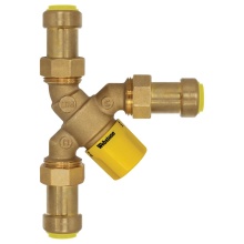 Nibco H-76203W-Y - 3/4 Psh Lf Br Y-Tmv With Ck