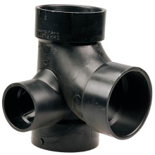 Nibco I500500 - 5872 4X4X4X2 HUB TEE W/90 RT INLET ABS