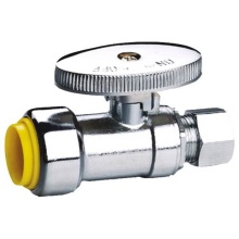 Nibco H-26921W - 1/2 PRO-PUSH x 3/8 COMP LF STR STOP