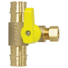 Nibco H-30671W-T34 - 3/8 OD COMP BV X 3/4 F1960 PEX RUN T-VLV