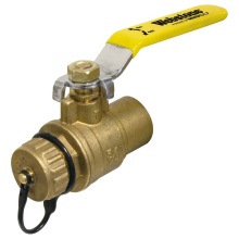 Nibco H-50312W - 1/2 SWT x HOSE LF FP BR BL VLV