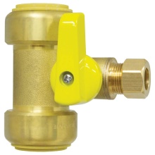 Nibco H-60670W-T34 - 1/4 OD COMP BV X 3/4 PSH RUN T-VLV