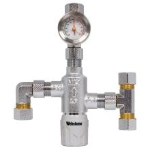 Nibco H-77211W-TG - 3/8 Comp By-Pass Tmv With Check & Gauge