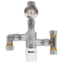 Nibco H-77411W-TG - 3/8 Cmp Lf Brz Tmv With Ck - Ftngs & Gauge