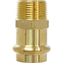 Nibco H-86202W-R - 1/2 PRS X 3/8 MIP LF DZR BR TRNS FTNG