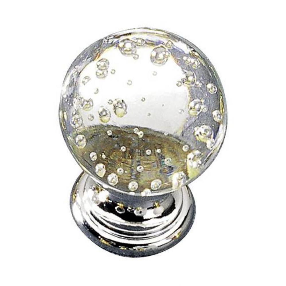 Traditional Glass and Metal Knob - 9923