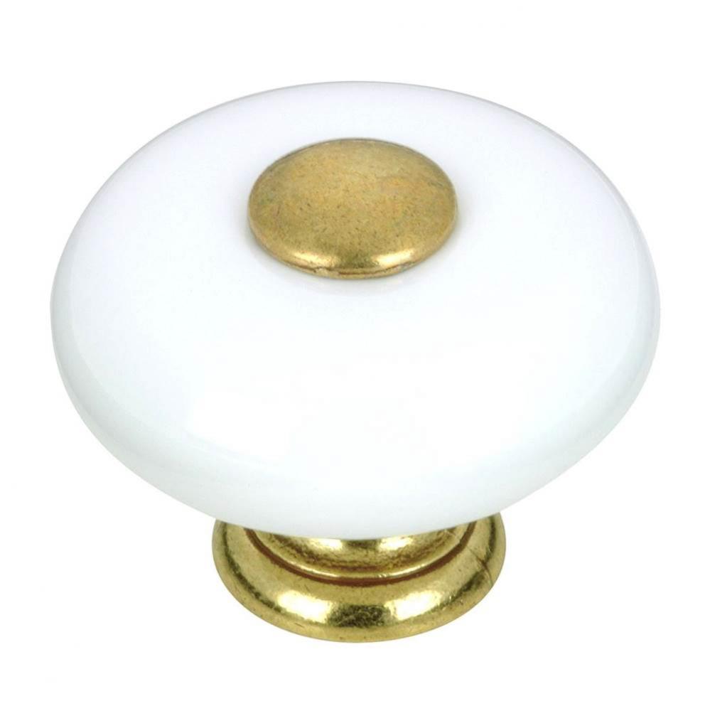 Eclectic Ceramic and Metal Knob - 3381