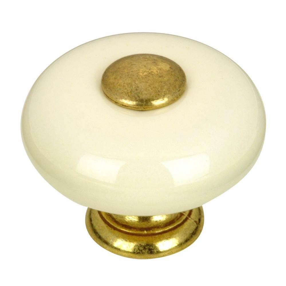 Eclectic Ceramic and Metal Knob - 3381