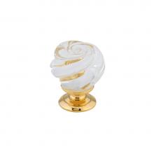 Richelieu America 903013011 - Traditional Murano Glass and Metal Knob - 9030