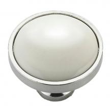 Richelieu America BP441814030 - Eclectic Metal or Brass and Ceramic Knob - 4418