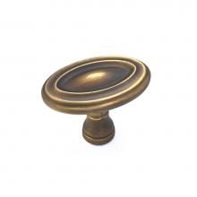 Richelieu America BP74043CBRZ - Traditional Metal Knob - 7404