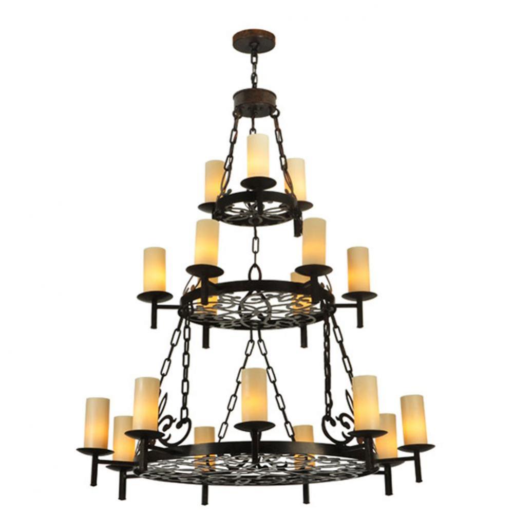 48'' Wide Newcastle 18 Light Three Tier