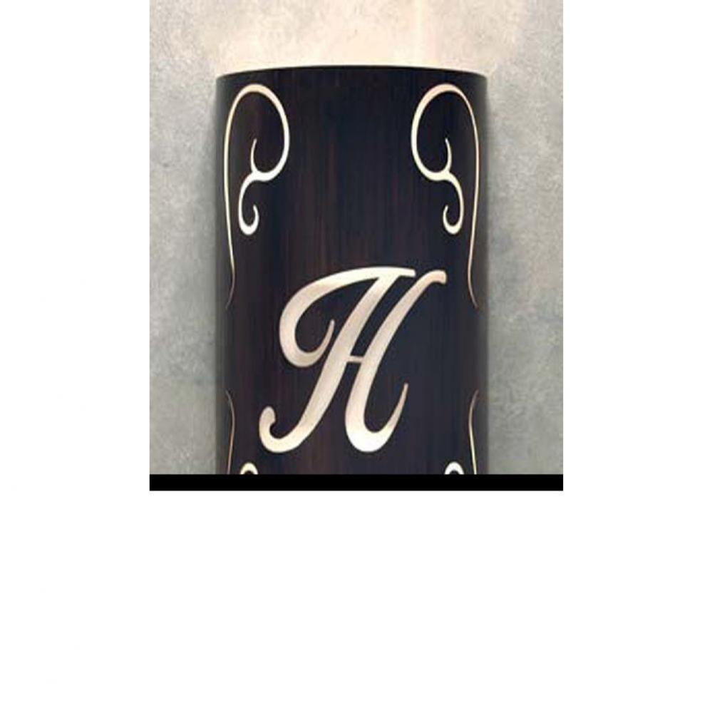 10'' Wide Personalized H Monogram Wall