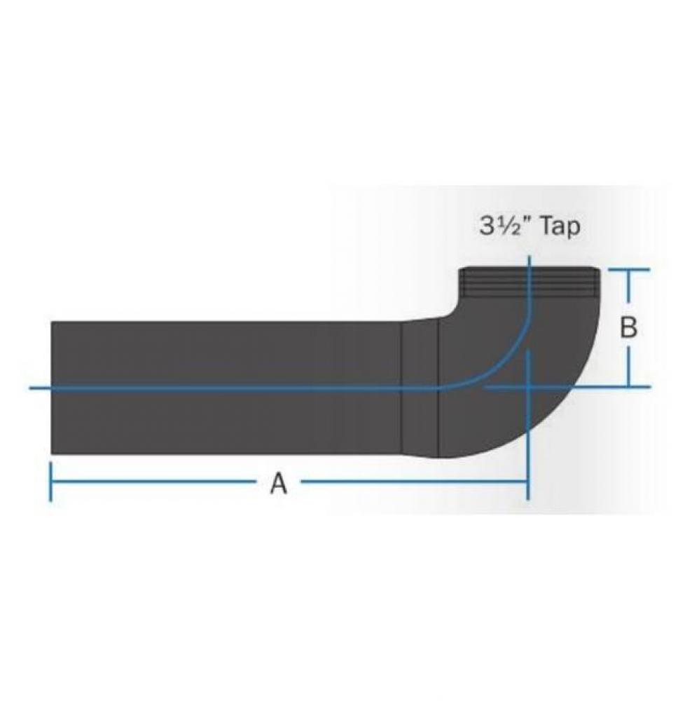 Sv 3 1/2 X 4 X 24 Tapped Closet Bend W Plug