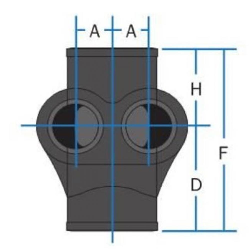 Nh 4 X 1-1/2 Hor Twin San Tap Tee