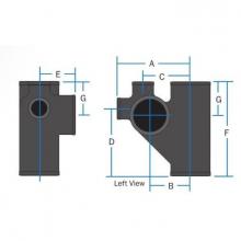 ABI Foundry 10500 - Nh 4 Closet Tee W/2 S.O. Lh 9-458