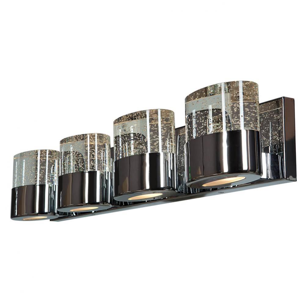 Solid Crystal 4-Light Vanity with OPL glass downlight