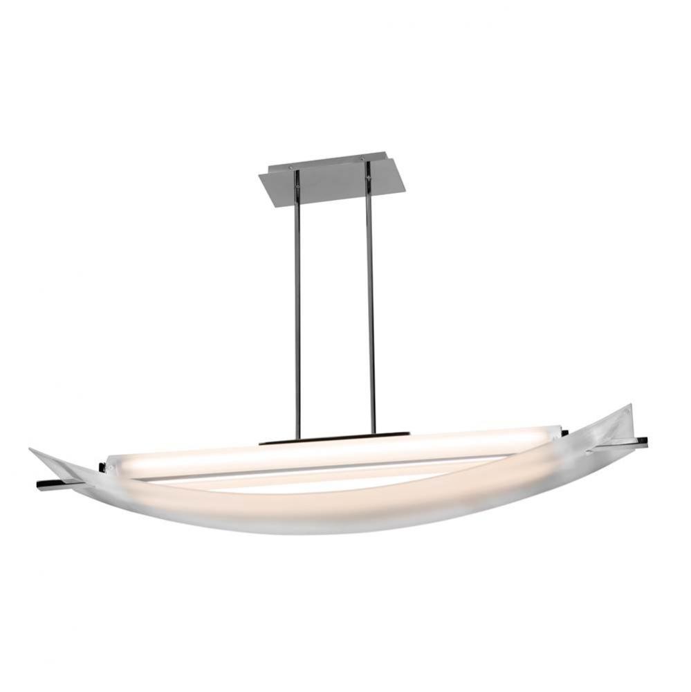 Curved Glass Dimmable LED Pendant