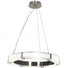 Access Lighting 50465LEDD-BS/FST - (s) Cable Ring Glass Dimmable LED Chandelier