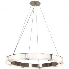 Access Lighting 50466-BS/FST - Oracle (L) Cable Ring Glass Chandelier