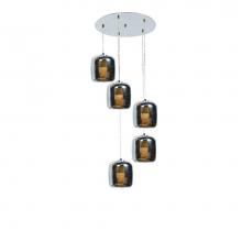 Access Lighting 62342LEDDLP-MSS/SMAMB - 5 Light Cluster Pendant