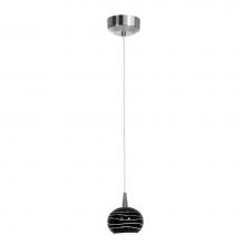 Access Lighting 72979LED-BS/BLKLN - Tungsten LED Pendant With Sphere Etched Glass