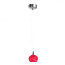 Access Lighting 72979LED-BS/REDLN - Tungsten LED Pendant With Sphere Etched Glass