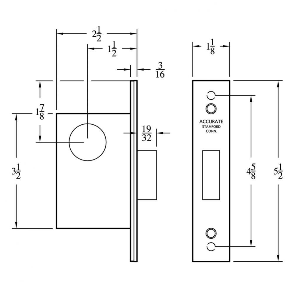 Deadlock for use with cylinder one side only (cylinder not included)