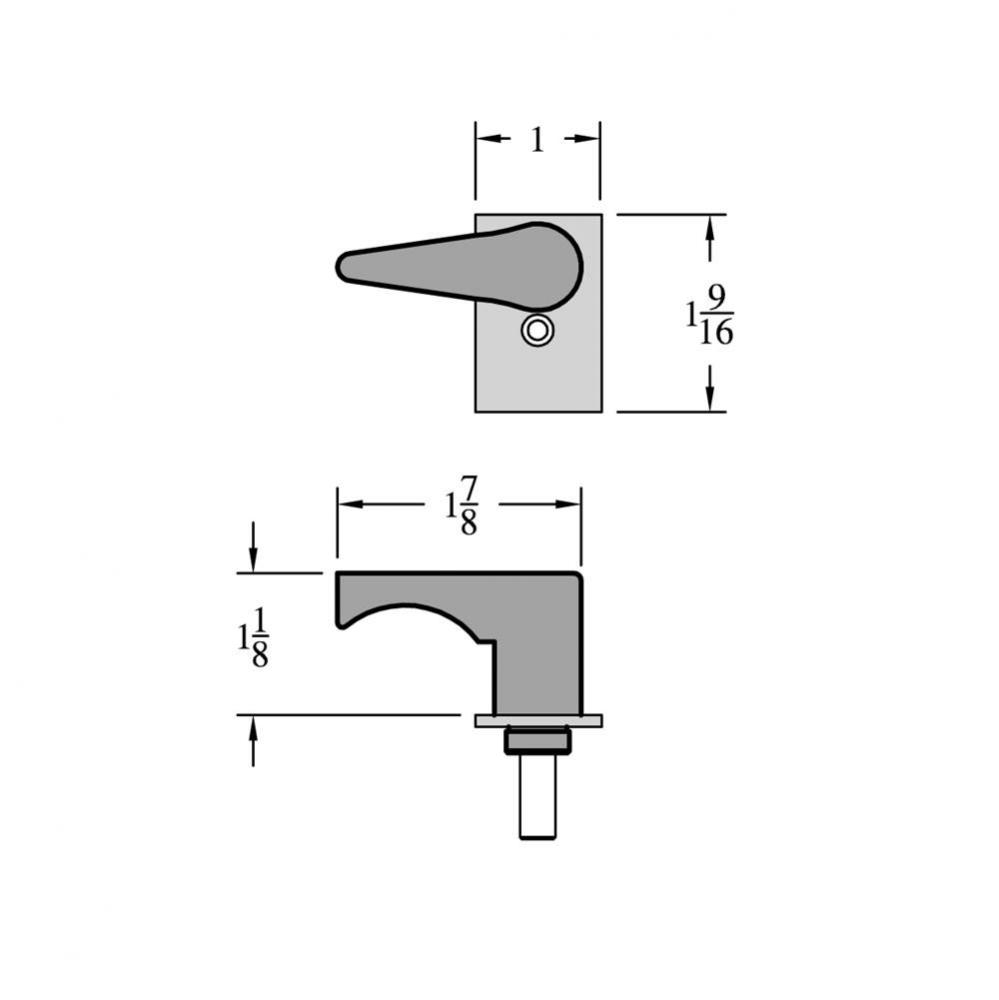 Handle for use with 7800 deadlatches