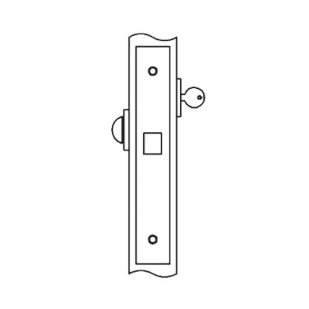 Deadlock for use with cylinder one side, thumb turn other side (cylinder and thumb turn not includ