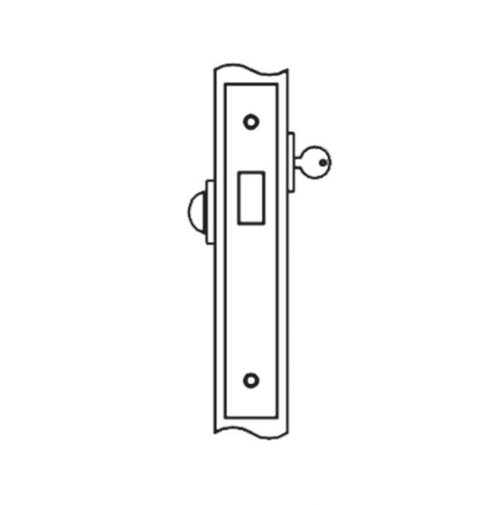 Deadlock for use with cylinder one side, thumb turn other side (cylinder and thumb turn not includ