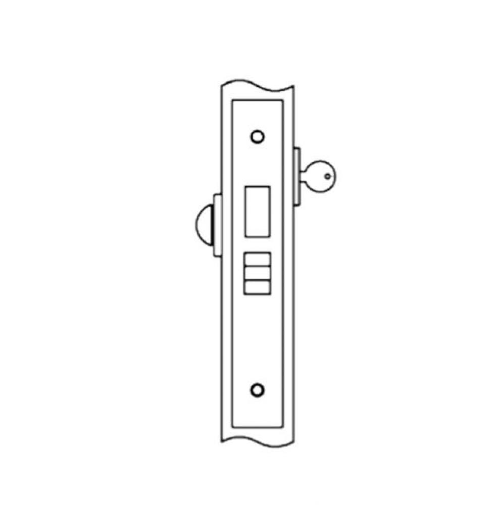 Roller Latch Lock for use with cylinder one side, thumb turn other side (cylinder and thumb turn n