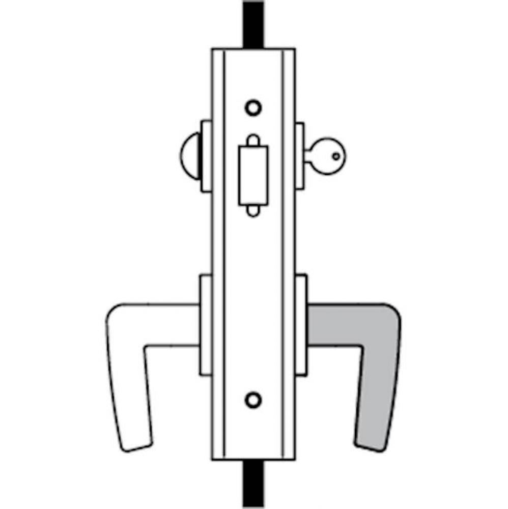 Classroom deadlock (cylinder x t-turn - can only be locked with key outside, cylinder not included
