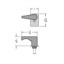 Accurate Lock And Hardware 7800 Handle.US14 - Handle for use with 7800 deadlatches