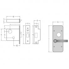 Accurate Lock And Hardware 8978.US26D - Dead Latch