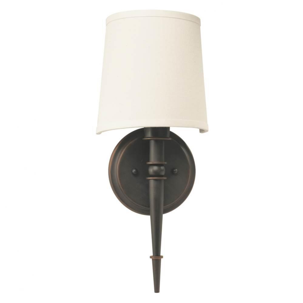 MONTROSE SINGLE ARM RUBBED BRONZE SCONCE 1-18W CFQ 4-pin