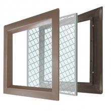 Air Louvers VLFEZ 0836B WS PAK - Beveled Vision Lite in Bronze with WireShield Glazing