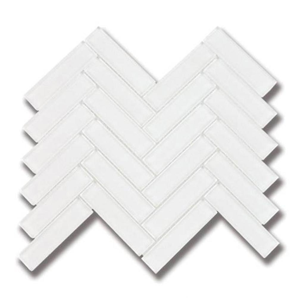 1'' x 4'' Herringbone Arctic White (C)