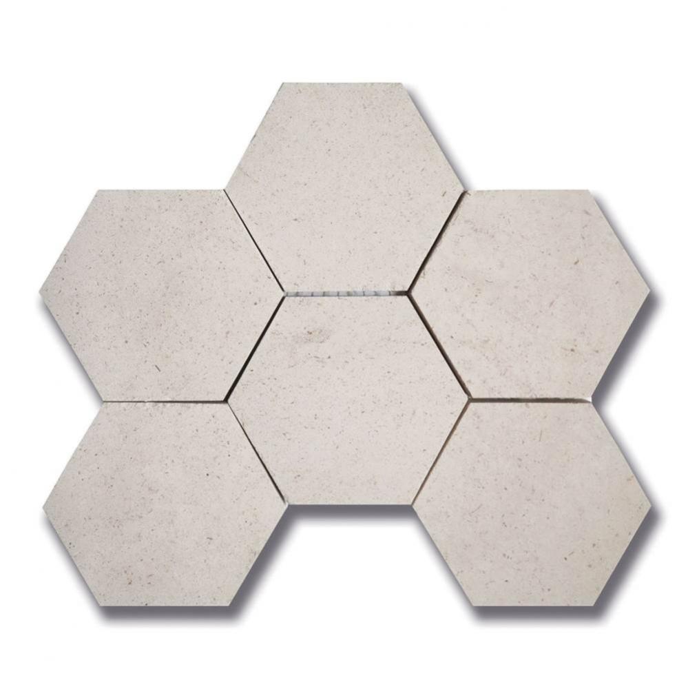 Hexagon 3-7/8 White Sand (H)