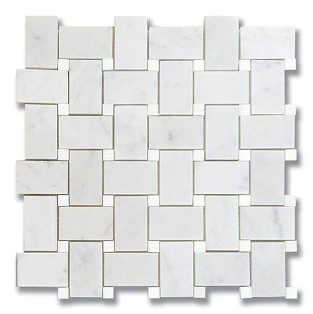 Basket Weave Carrara (P) w/ Thassos (P)