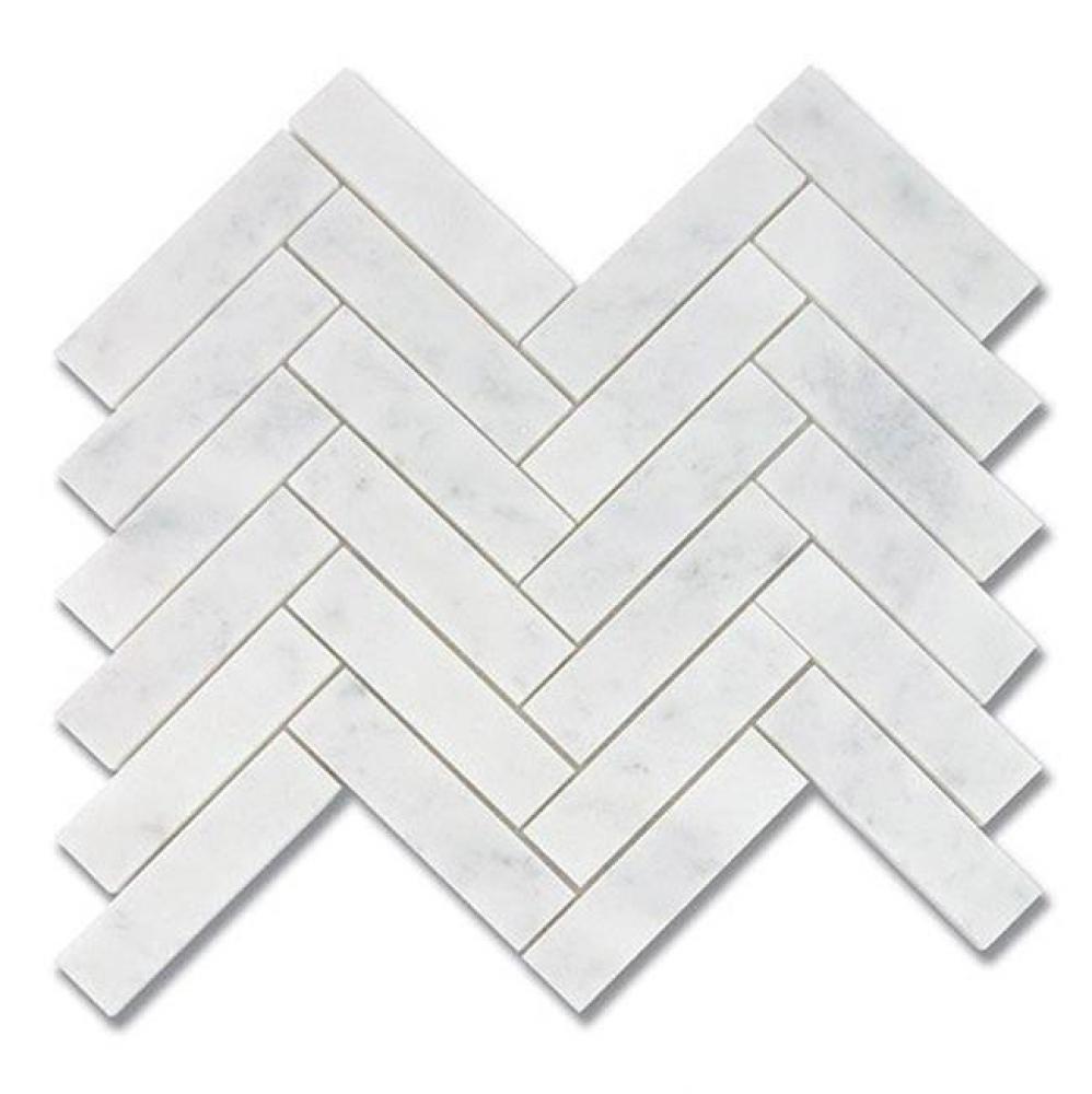 1'' x 4'' Herringbone Carrara (H)