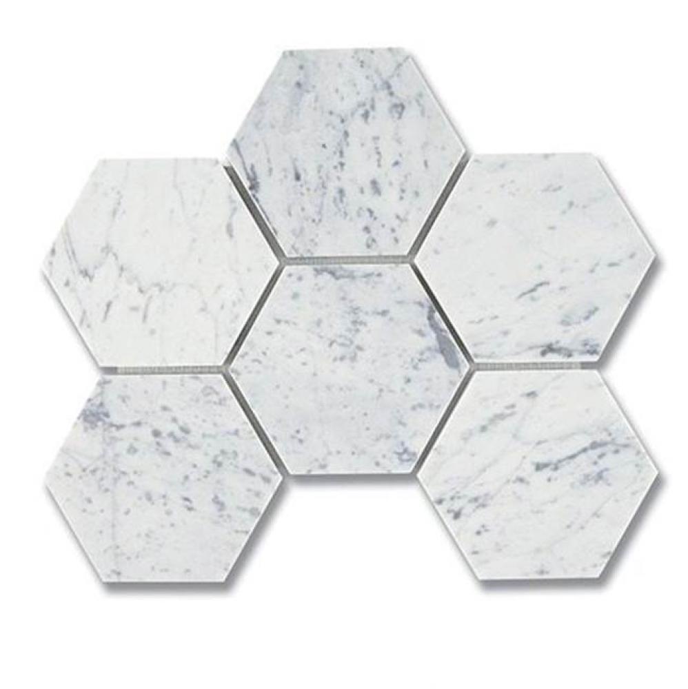 Hexagon 3-7/8 Carrara (H)