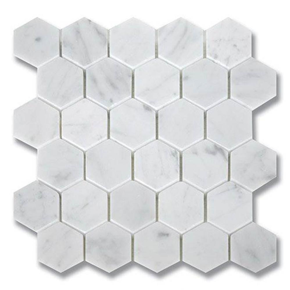 Hexagon 1-7/8'' Carrara (P)