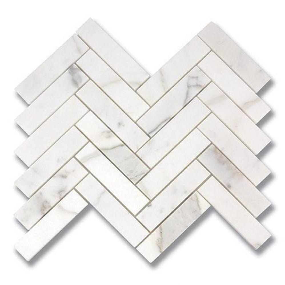 1'' x 4'' Herringbone Calacatta (H)